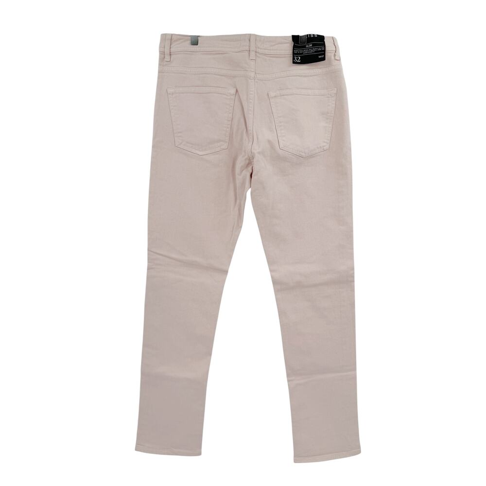 REISS Spruce Slim Fit Jeans Size 32 Waist NEW Pink Fabric Denim Mid Rise - Picture 8 of 10